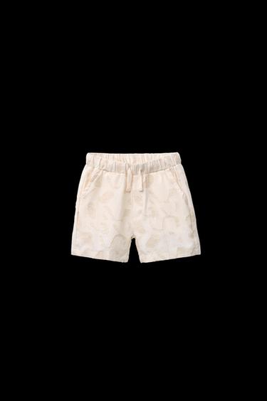 BERMUDA PARCHES CON LINO - Crudo de Zara - Imagen 0