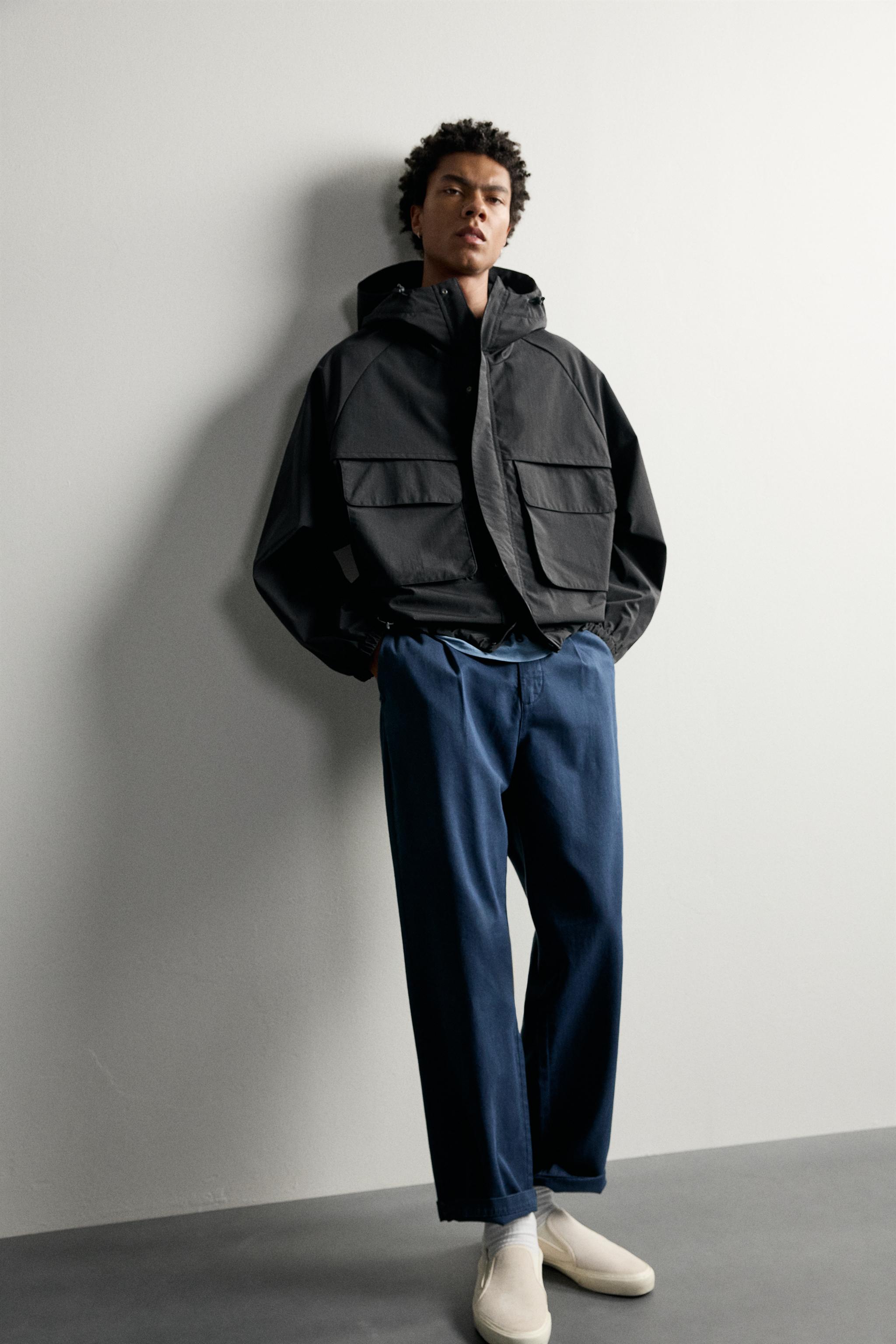 Мужские куртки Zara WATER-REPELLENT RELAXED FIT JACKET — фото 6