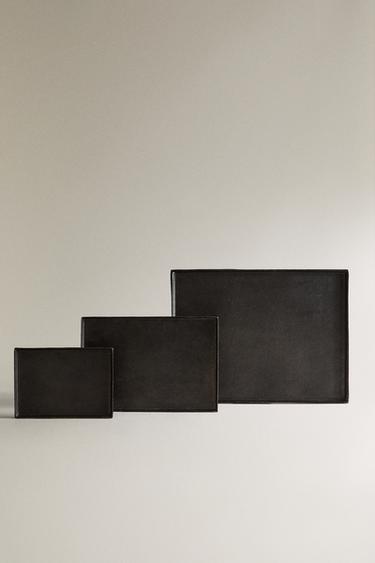 DECORATIVE METAL TRAY - Black by Zara