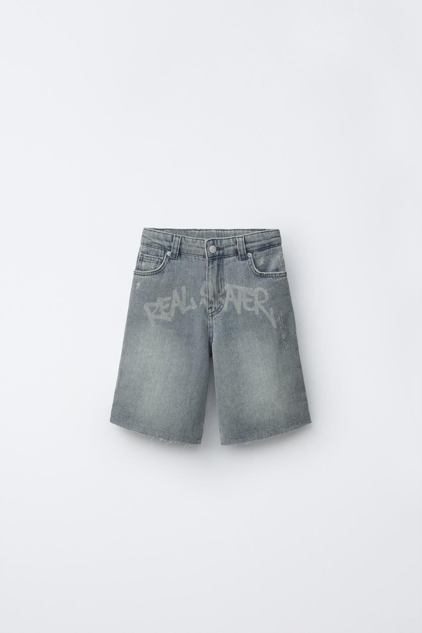 デニムスケートバミューダパンツ - ブルー | ZARA Japan / 日本