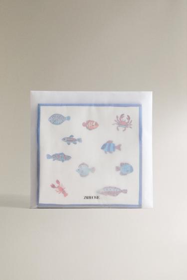 PACK OF 20 PAPER FISH NAPKINS (PACK OF 20) - Blue by Zara - Image 5