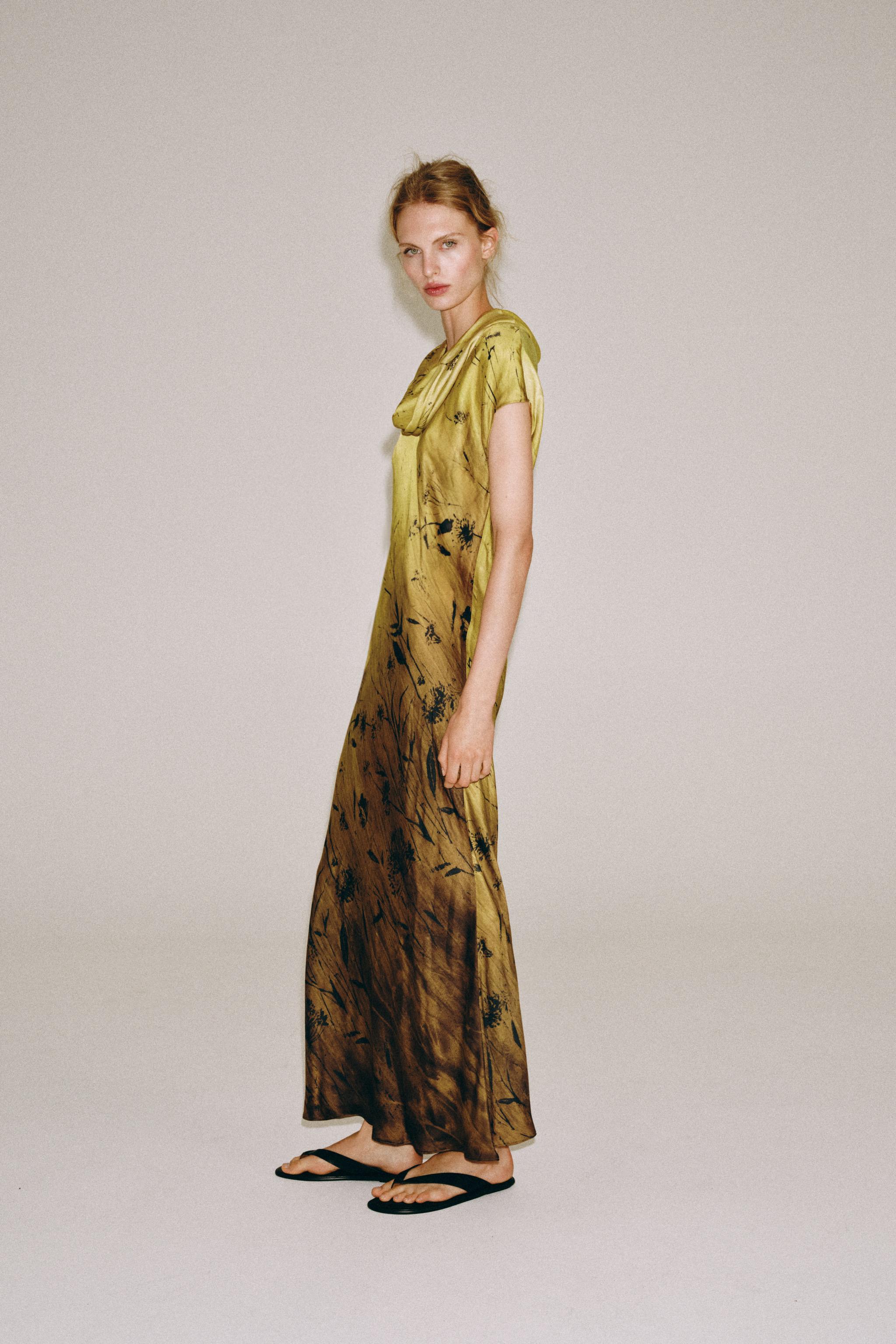 ZW COLLECTION PRINTED DRESS - Brandy | ZARA United States