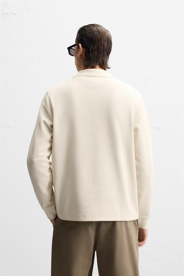 ZIP COLLAR POLO SHIRT - Oyster-white by Zara - Image 2