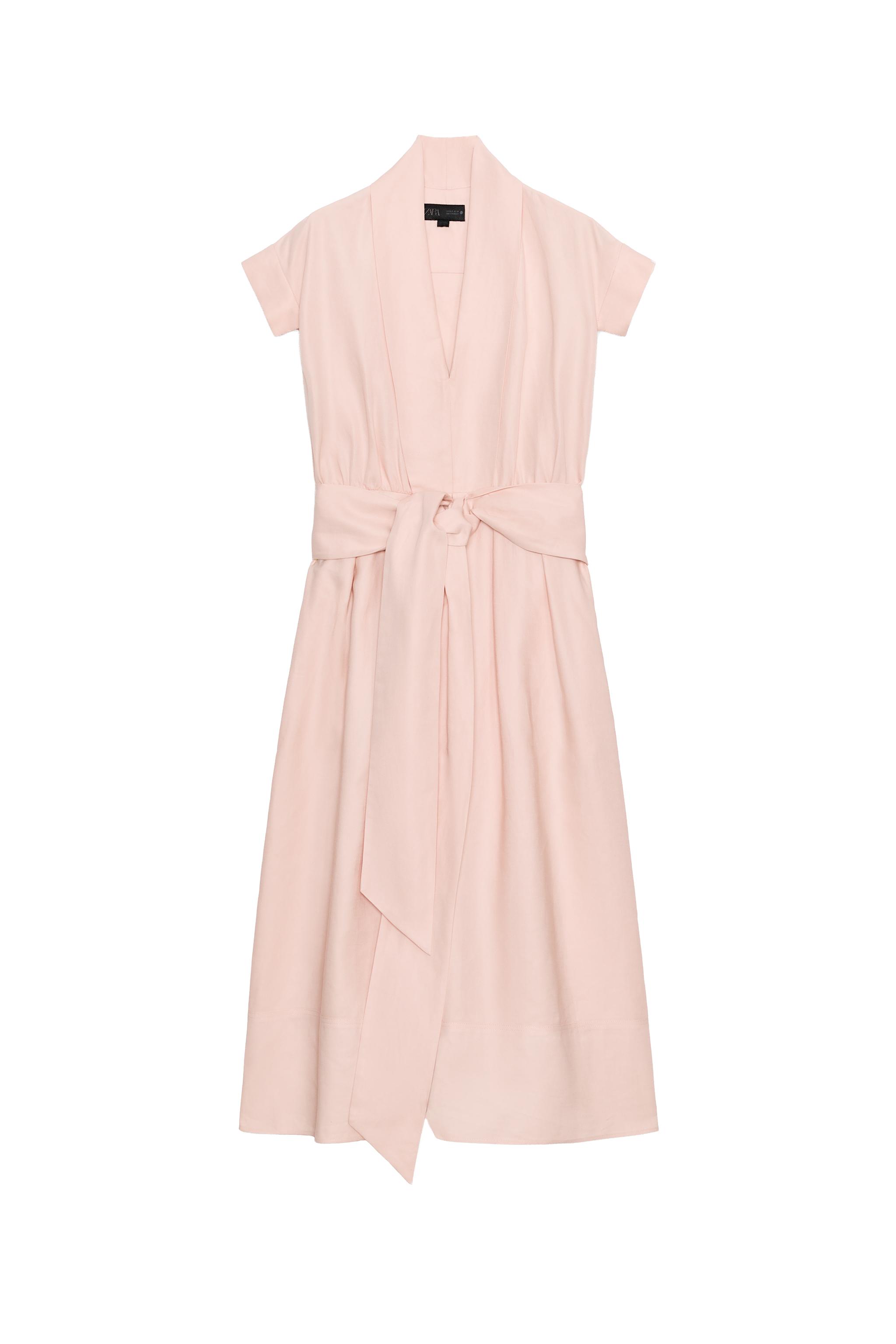 zara pink silk dress The Viral Now Comes in an LBD Version. Plus 15 Dupes open back and tie fastening at the neck. ZARA PINK SATIN DRESS WITH