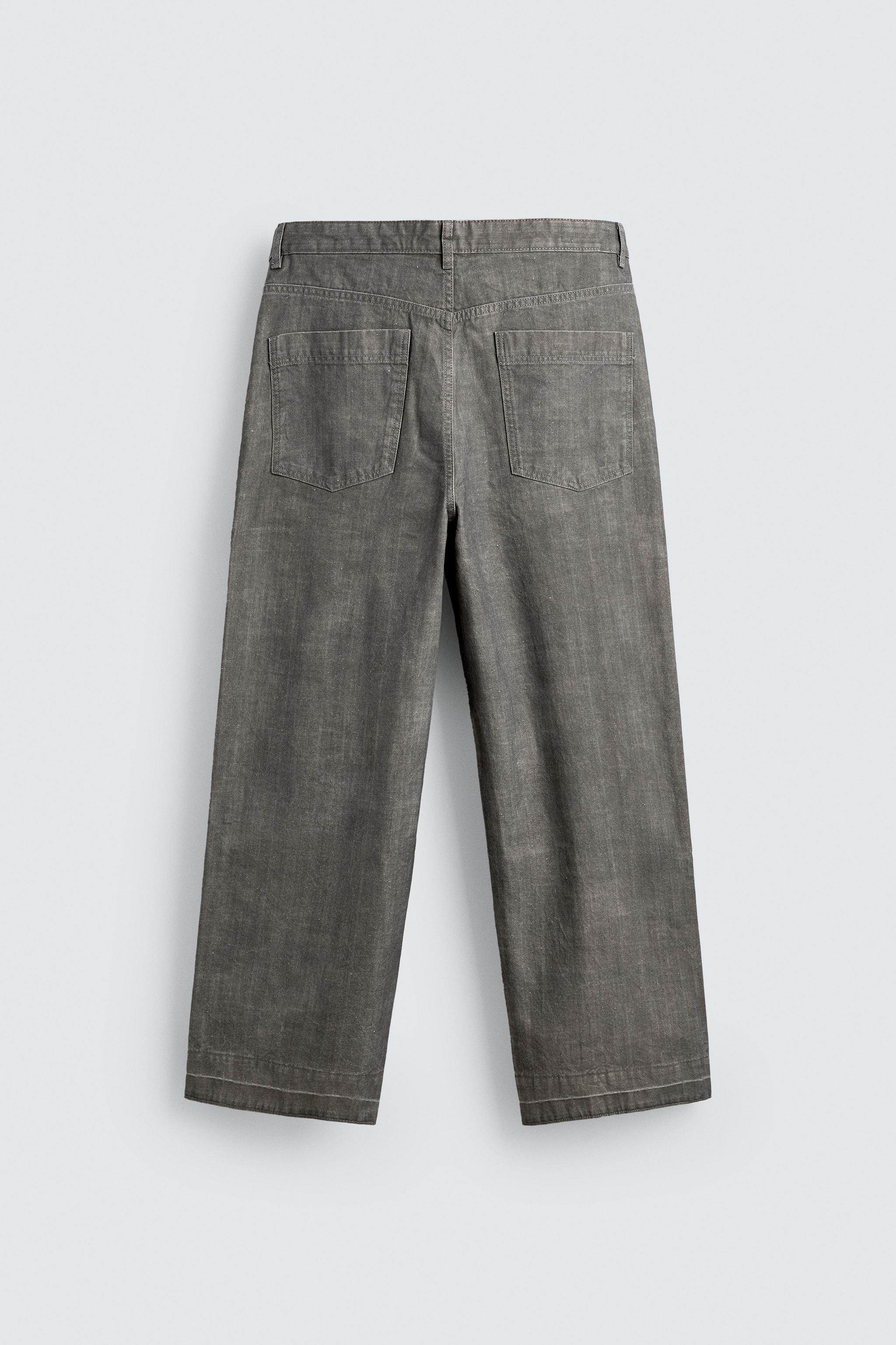 PANTALON STRAIGHT FIT À CHEVRONS