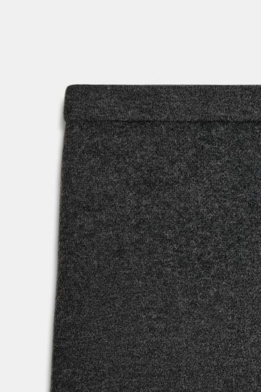 Zara KNIT MIDI SKIRT - Gray