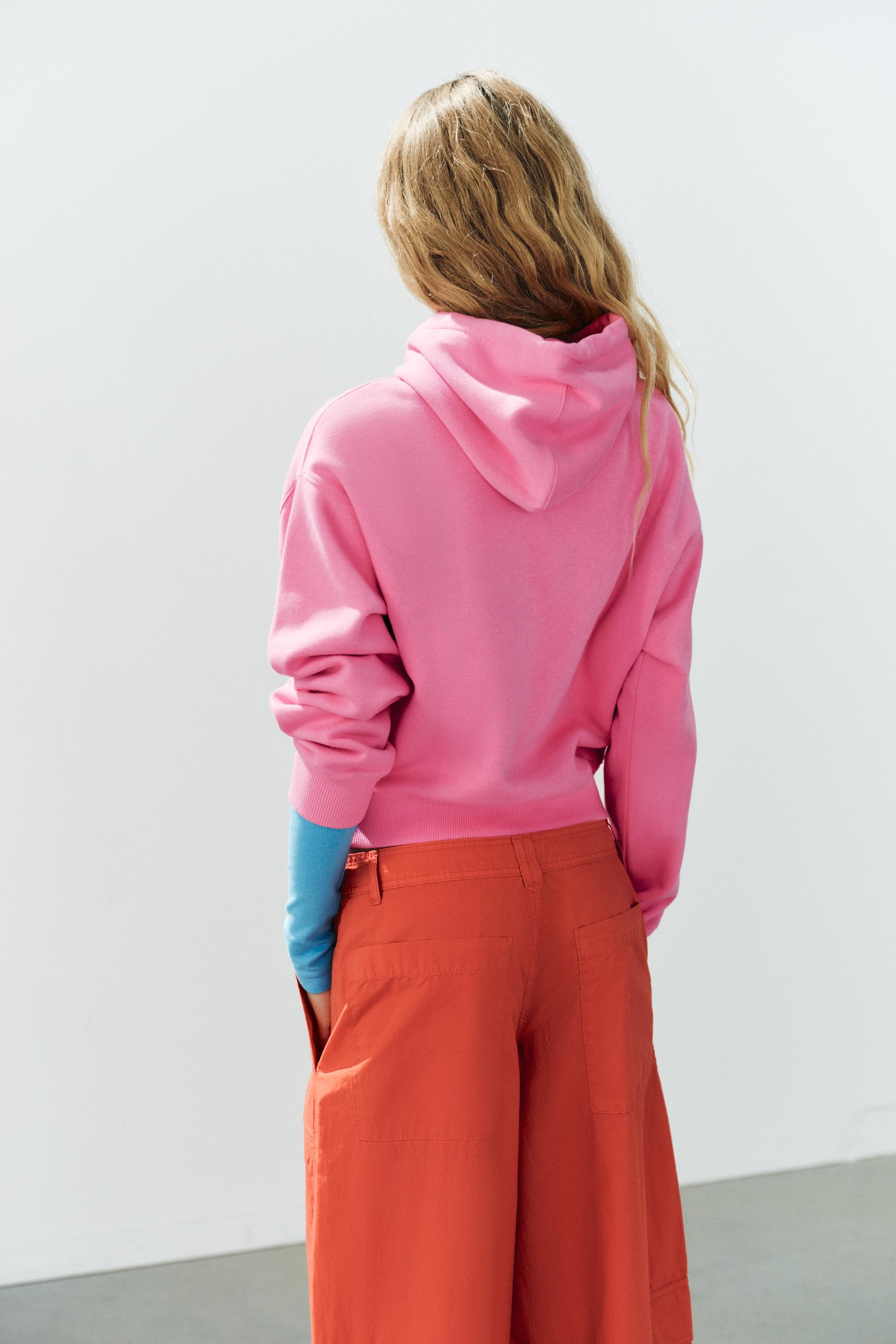 Zara KAPÜŞONLU KANGURU CEPLİ SWEATSHIRT görsel 5