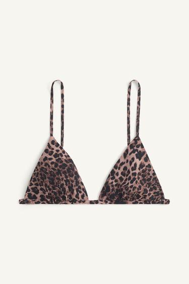 ANIMAL PRINT TRIANGLE BRA X KATE MOSS - Leopard by Zara - Image 0