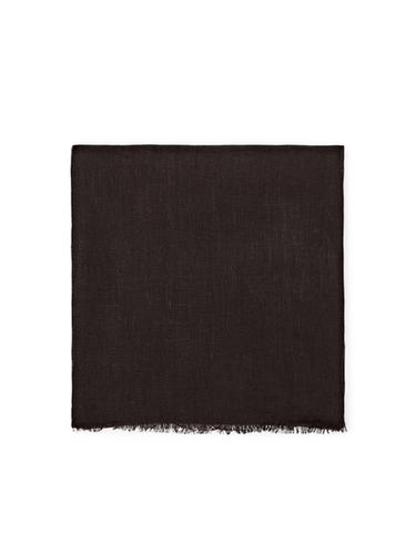 Zara Plain 100% linen scarf - Brown