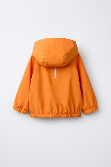 Zara LOGO WINDBREAKER RAINCOAT - Orange