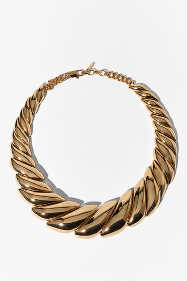 Zara METAL PIECES NECKLACE - Golden