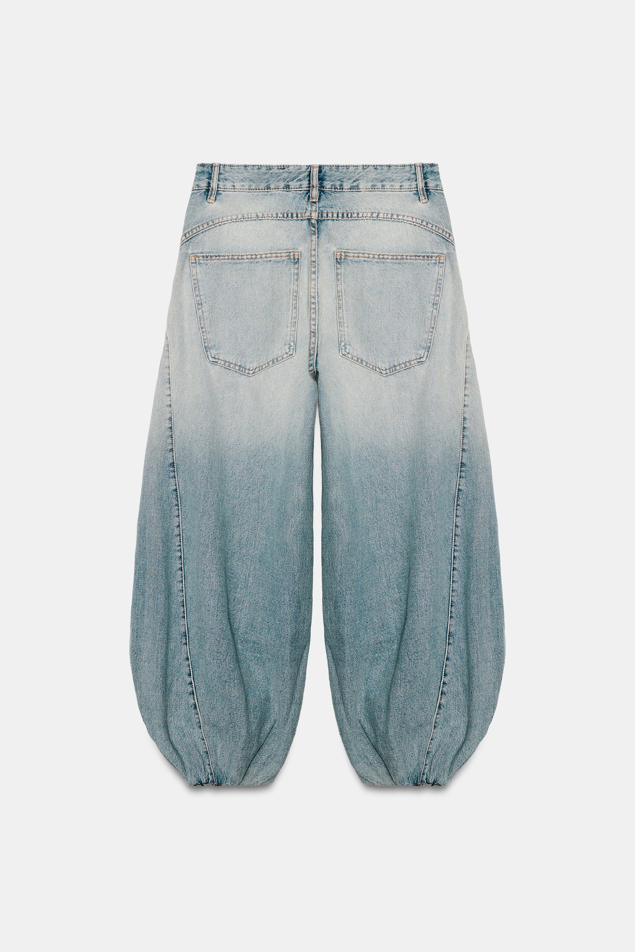 TRF MID-RISE VOLUME JEANS WITH CUFFS