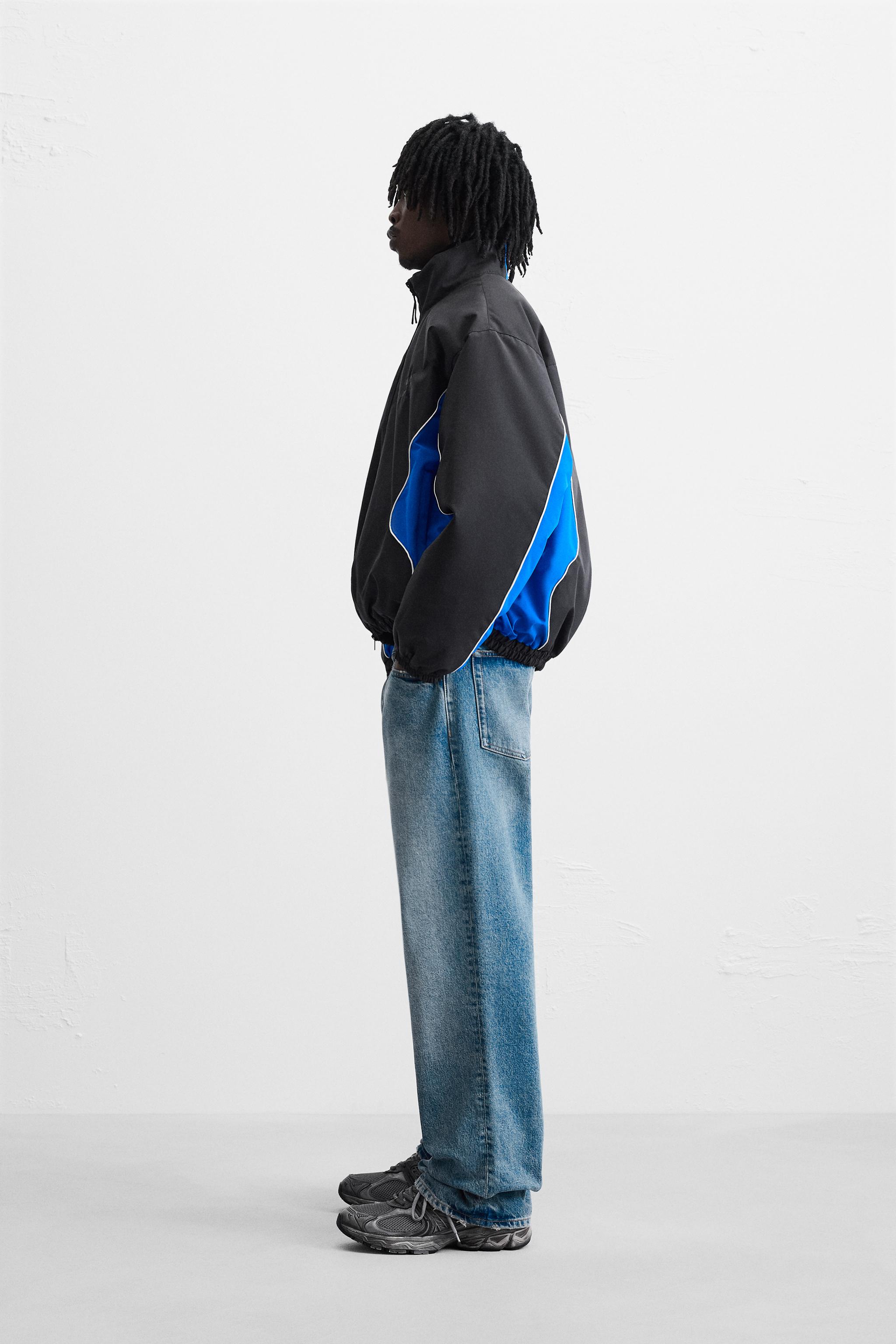 TECHNICAL COLORBLOCK JACKET - Blue / Black | ZARA United States