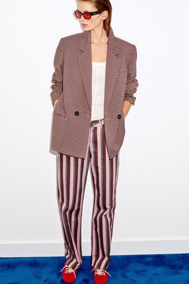 LEATHER BALLERINAS WITH SHEEPSKIN - Red by Zara - Image 0