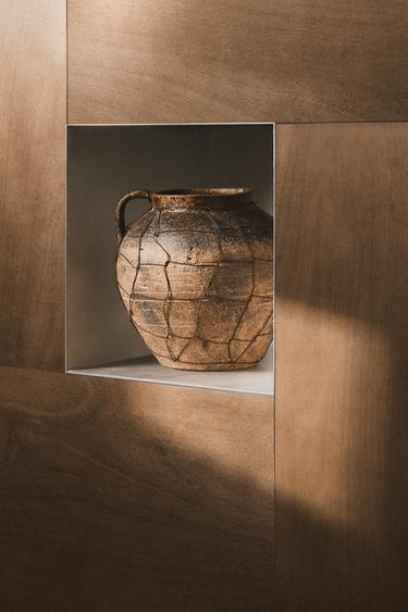 TERRACOTTA LATTICE VASE – Khaki a ZARA-tól