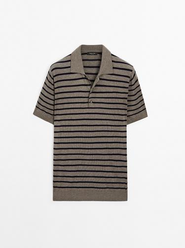 Polo punto rayas manga corta - 548 de Zara