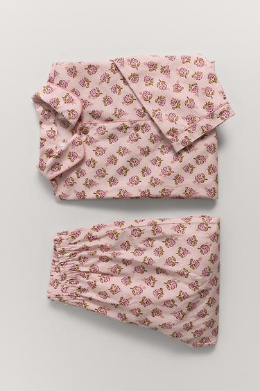 3-14 YEARS/ FLORAL SHIRT AND TROUSERS PYJAMAS - Printed by Zara