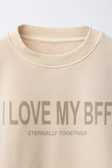 SLOGAN SWEATSHIRT AND WIDE-LEG TROUSERS SET - Butter by Zara - Image 5