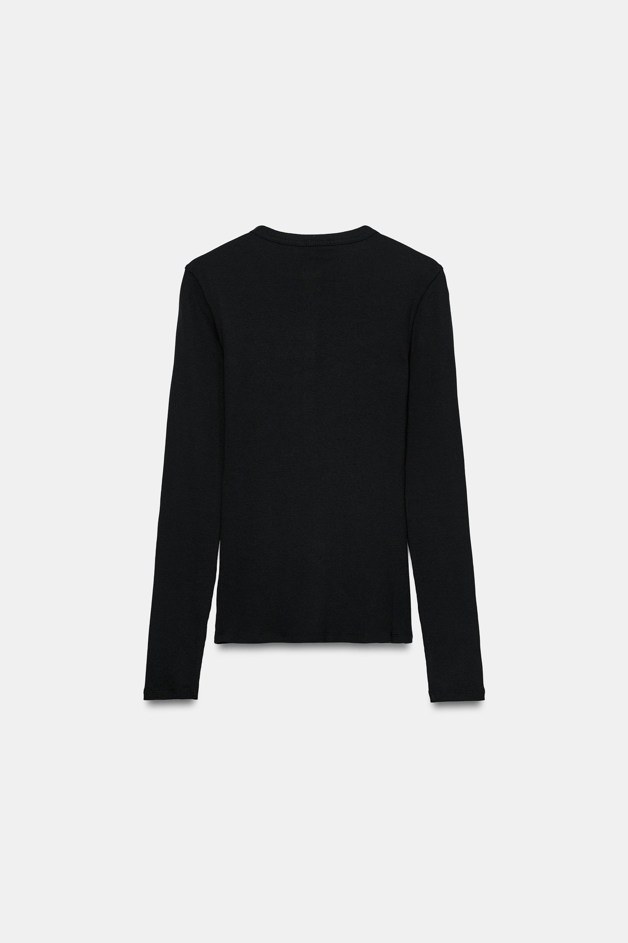 LONG SLEEVE HENLEY T-SHIRT