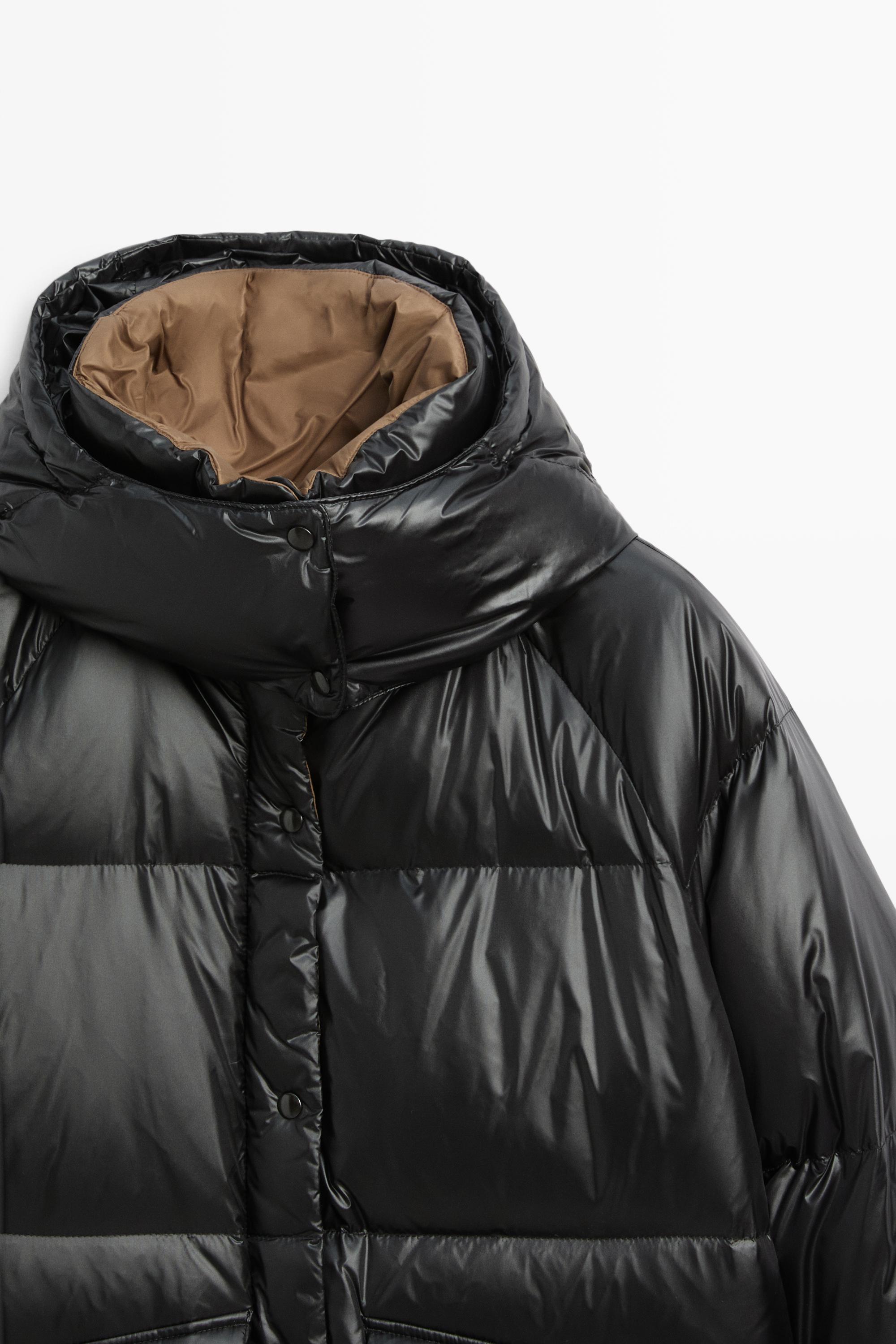 Down jacket with pocket detail