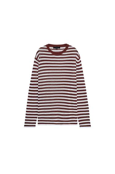 RUSTIKALER GESTREIFTER STRICKPULLOVER - Gestreift von Zara - Bild 0