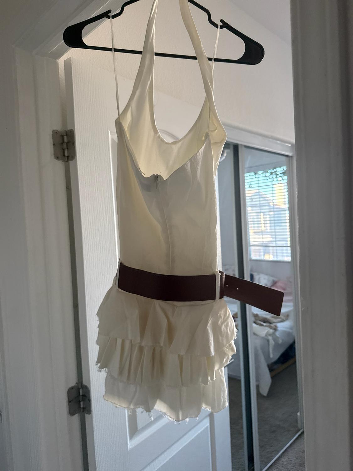 BELTED RUFFLED DRESS - Image 6