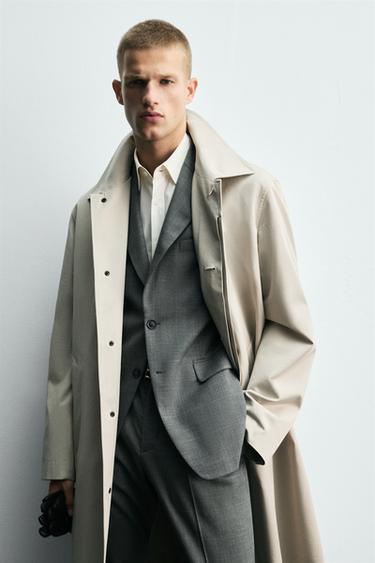 BLAZER DE COSTUME À CARREAUX - Gris chiné de Zara - Image 6