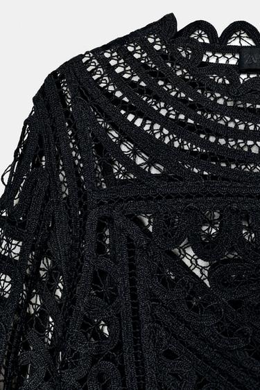 BLOUSE CROCHET ZW COLLECTION - Noir de Zara - Image 7