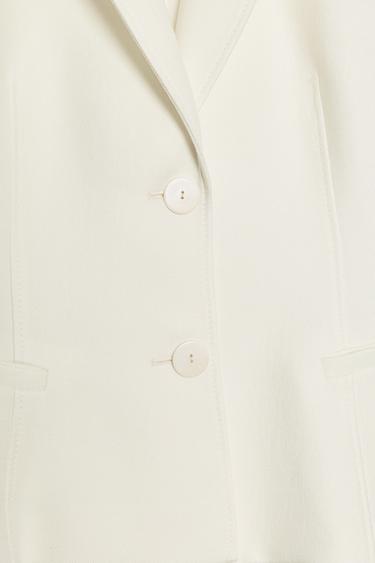 VESTE AJUSTÉE À ÉPAULETTES - Écru de Zara - Image 10