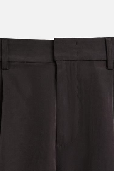 BERMUDA PLIS WIDE FIT - Chocolat de Zara - Image 8