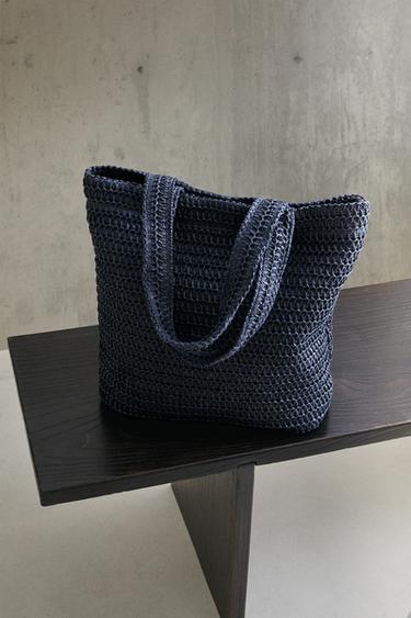 PAPER BAG - Navy Blue by Zara
