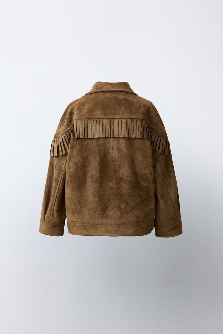Cazadora cowboy flecos efecto ante