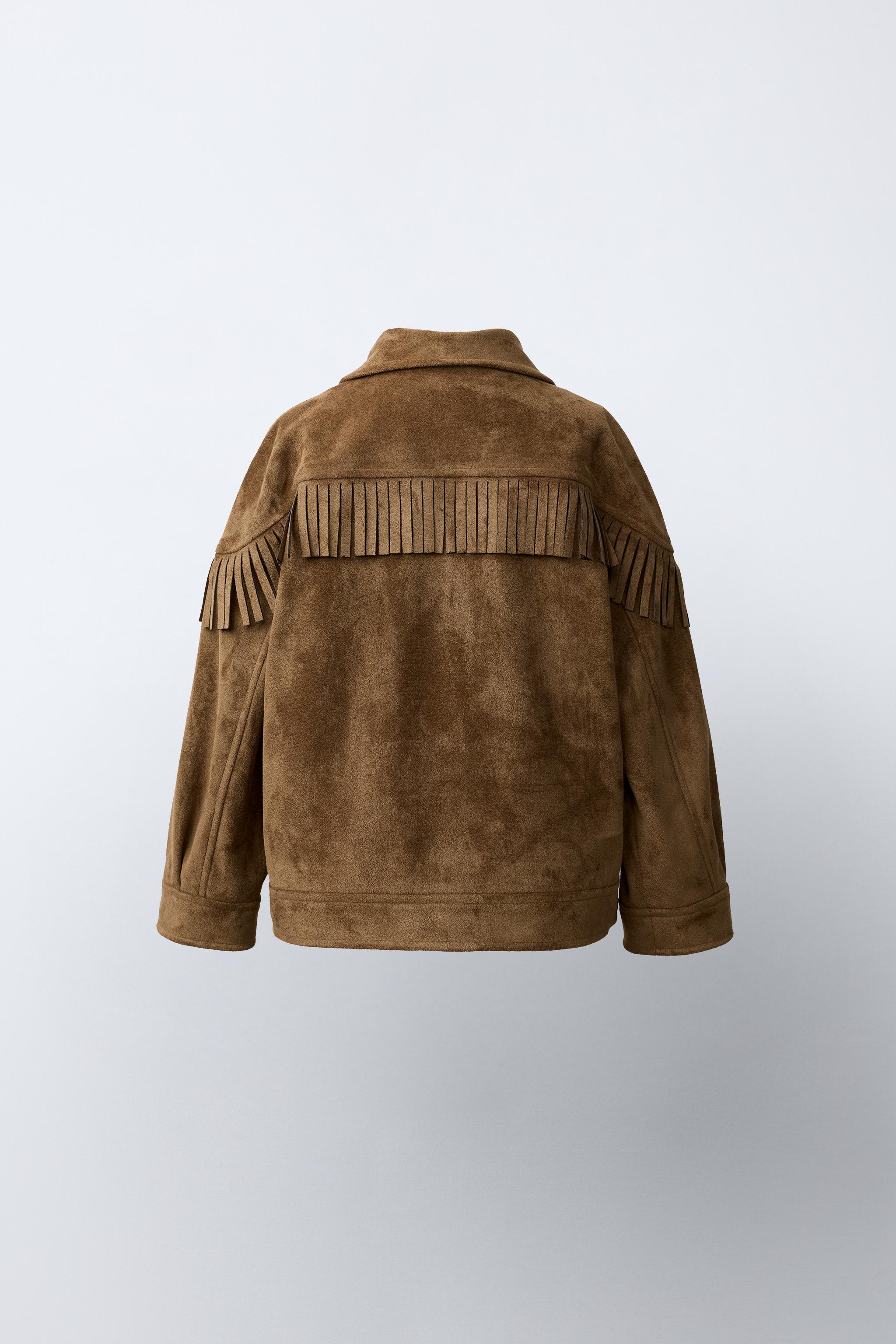 FAUX-SUEDE FRINGED COWBOY JACKET