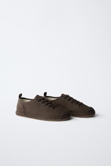 ESPADRILLES À LACETS - Marron de Zara - Image 1