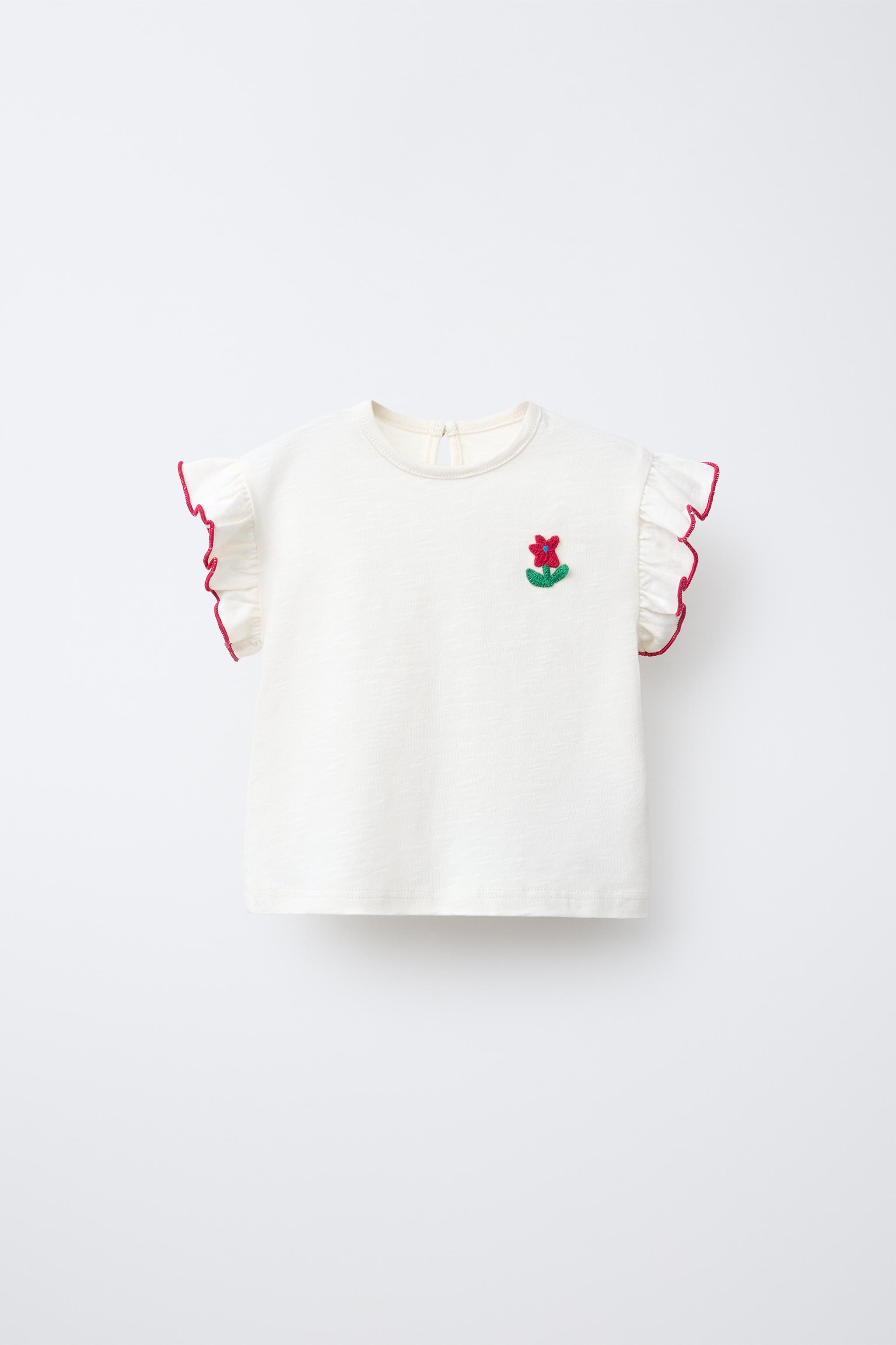 ☆ドイツ発*ZARA*新作*3D フラワーアップリケTシャツ☆ 01165561959-e1.jpg?ts=
