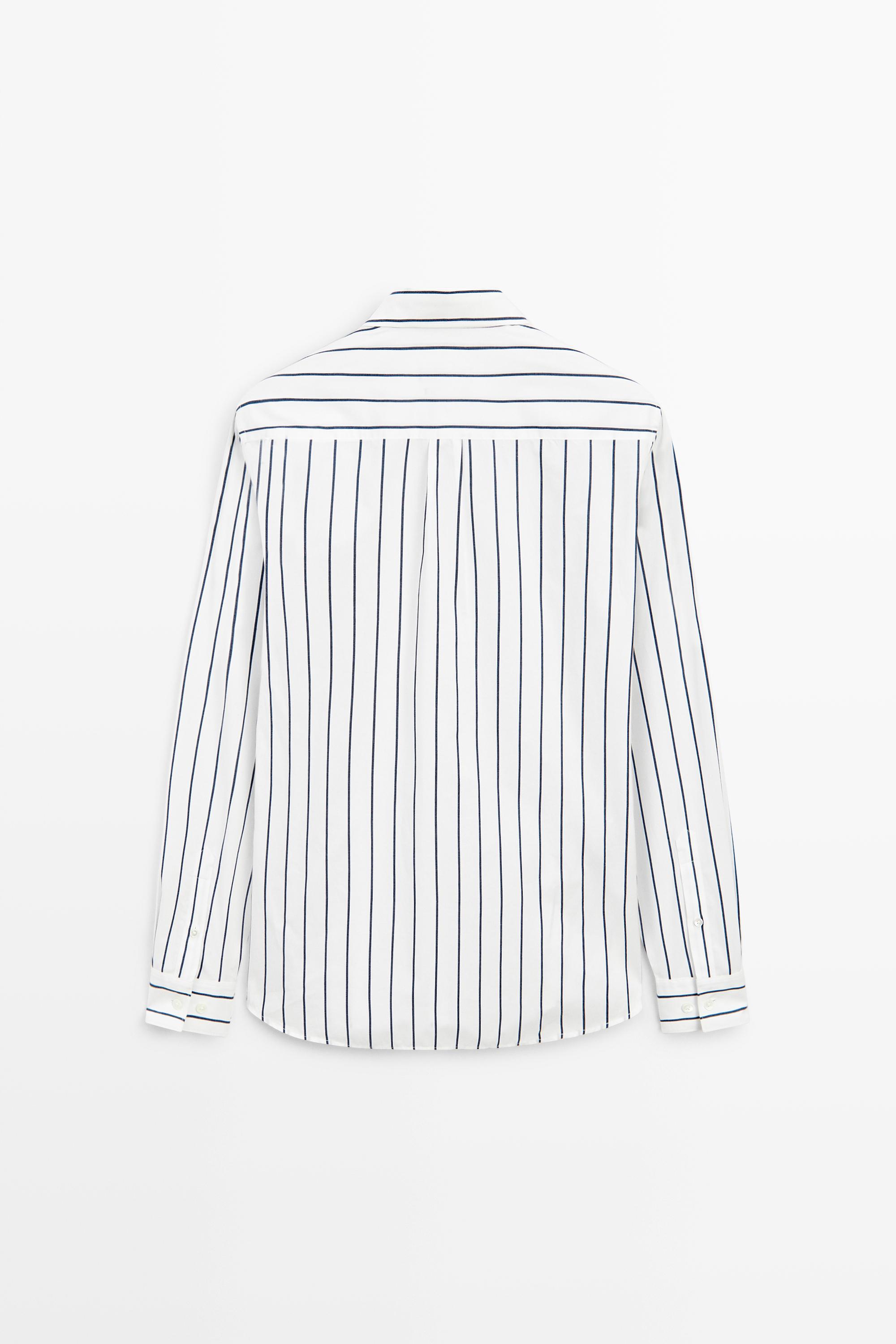 Chemise rayée 100 % coton, coupe relaxed fit