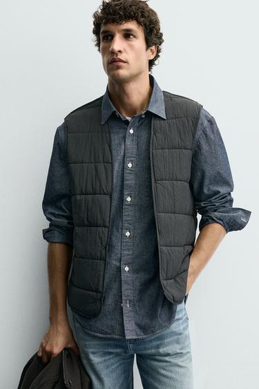 Zara JAKNA SA ODVOJIVOM POSTAVOM – Smeđa