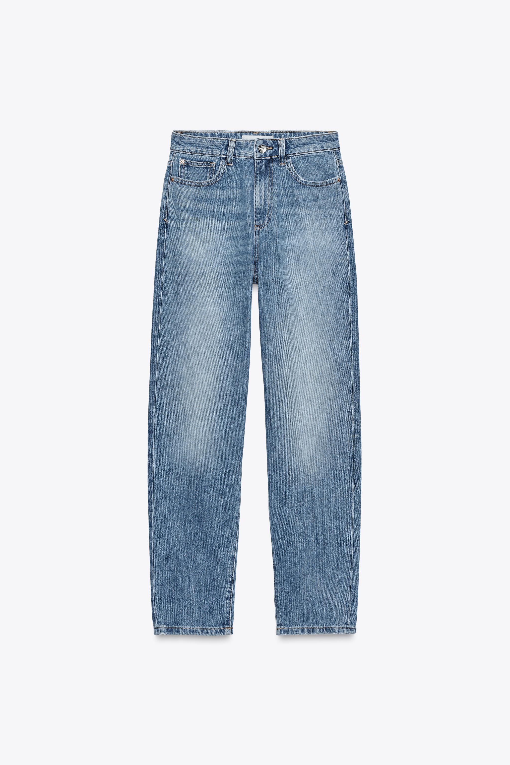Z.05 HIGH WAIST RIGID MOM FIT JEANS - Blue | ZARA United States
