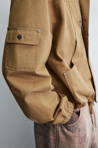 VESTE À POCHES EN COTON - Beige de Zara - Image 5