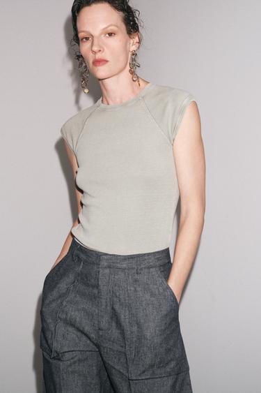 FADED COTTON T-SHIRT - Light grey by Zara