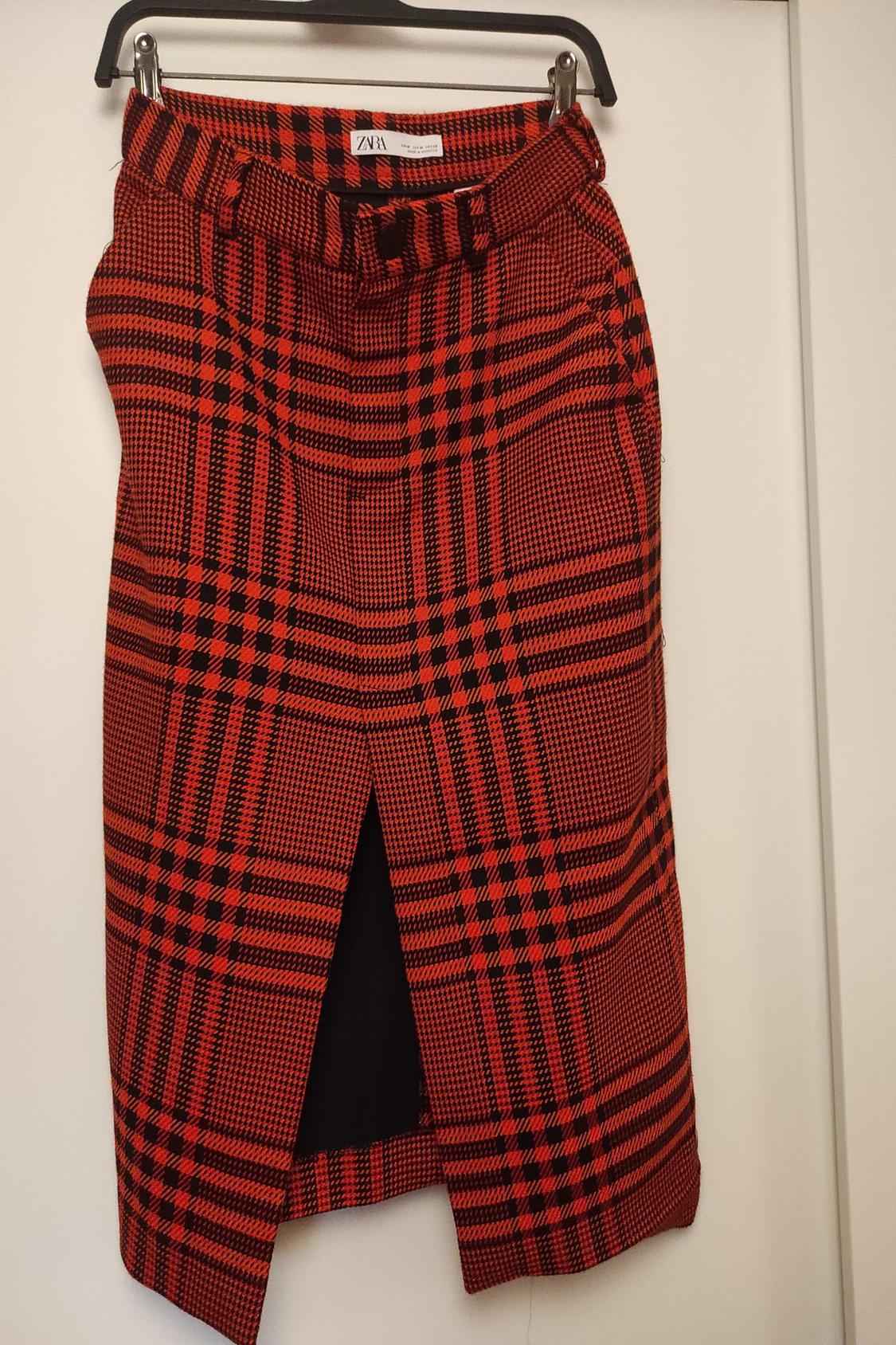 CHECK PENCIL SKIRT