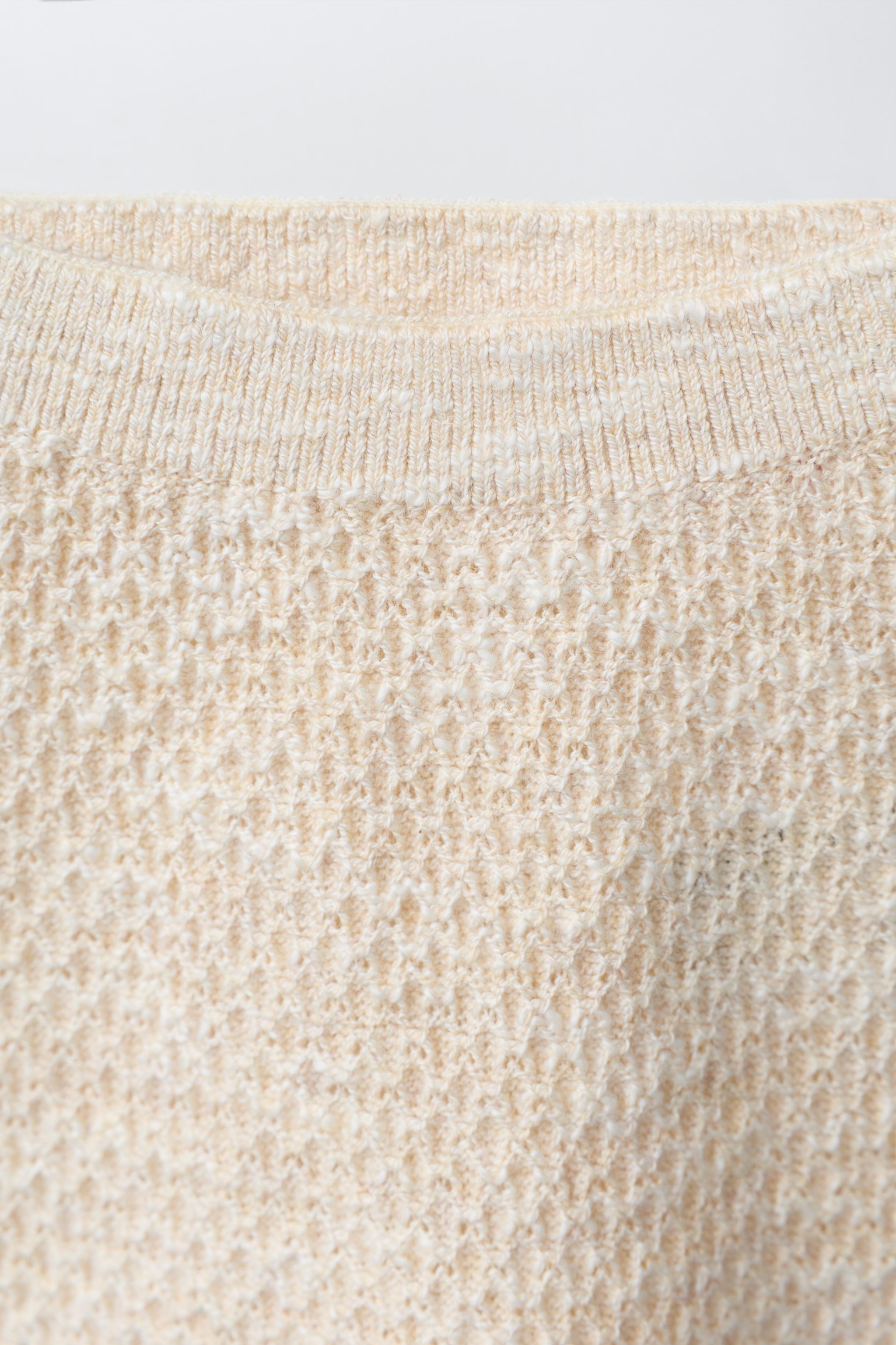 PANTALON EN MAILLE TEXTURÉE
