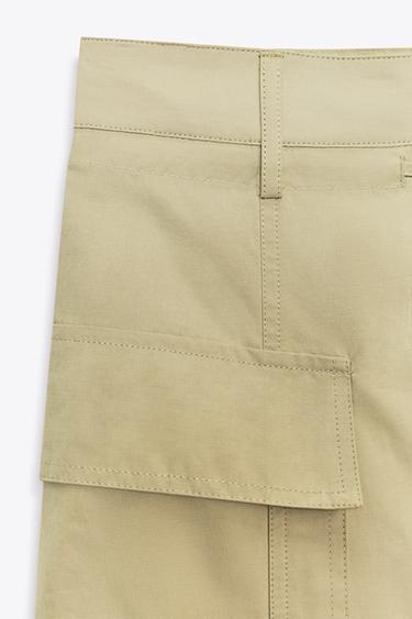CARGO MIDI SKIRT - Light khaki by Zara - Image 3