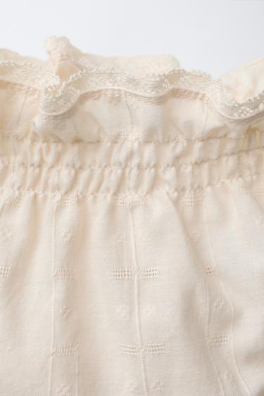 LACE-TRIMMED BRIEFS - Ecru by Zara - Image 3