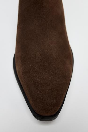 CHELSEA ANKLE BOOTS WITH PULL TAB - Brown by Zara - Image 5