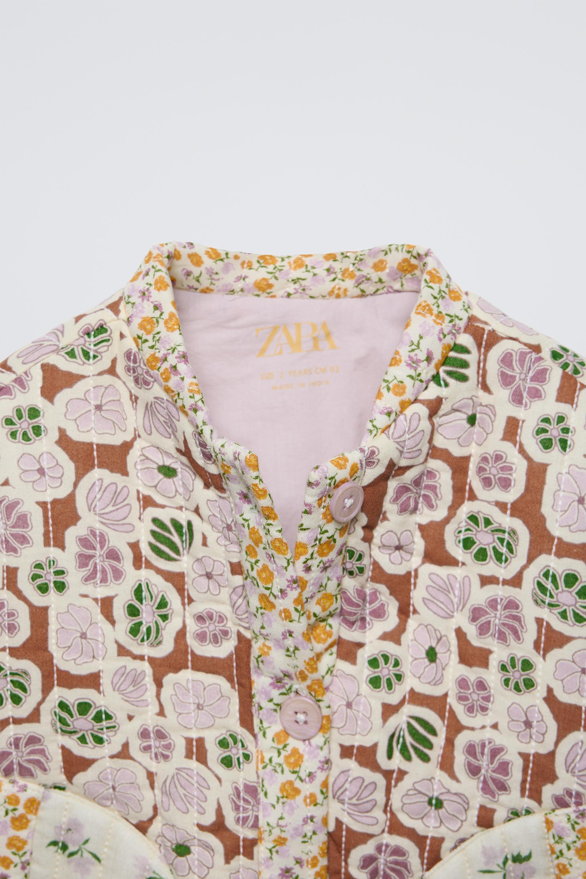 パッチワーク キルティングジャケット - 薄紫 | ZARA Japan / 日本
