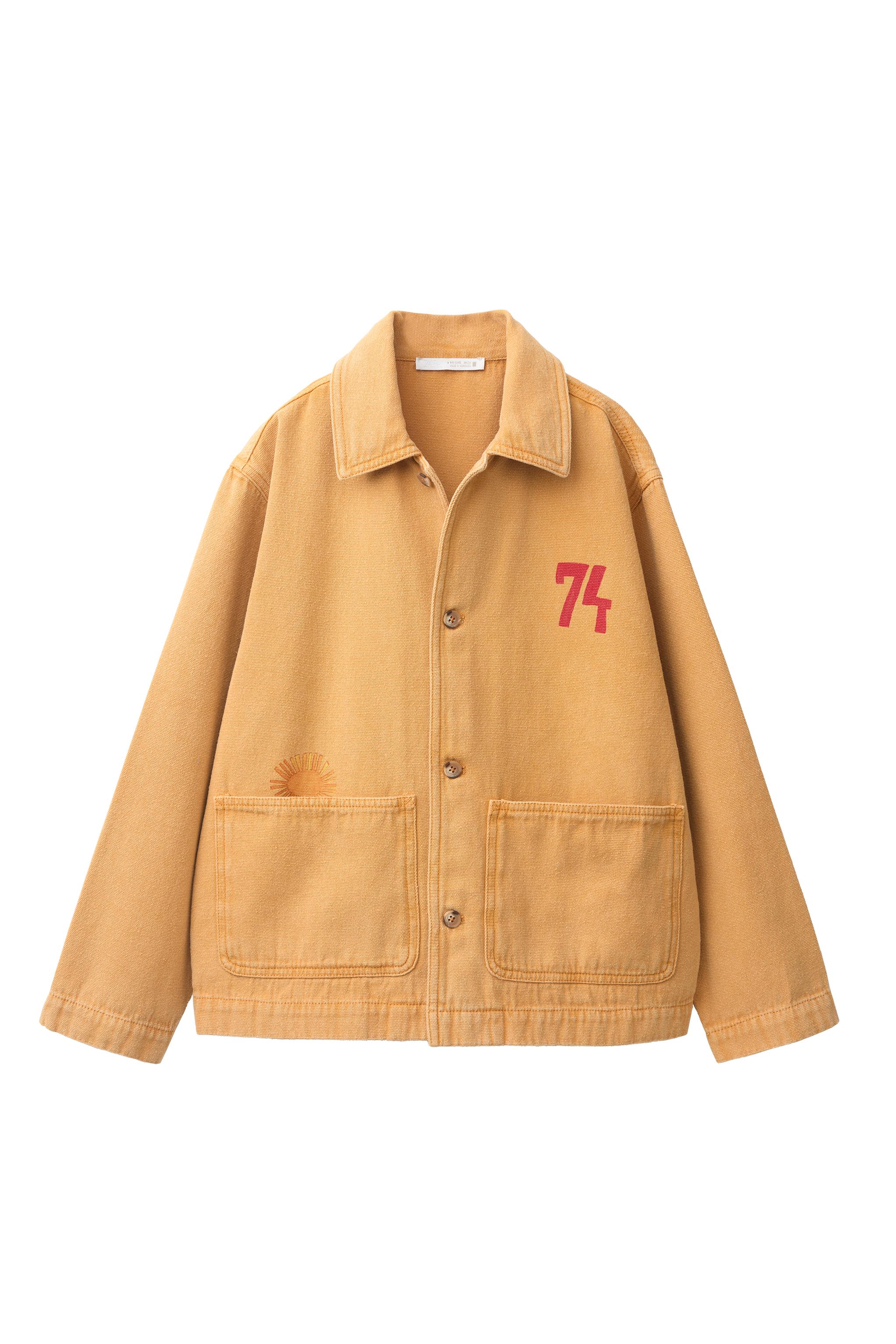 EMBROIDERED OVERSHIRT - Mustard | ZARA United States