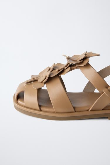 FLOWER SANDALS - Brown by Zara - Image 4