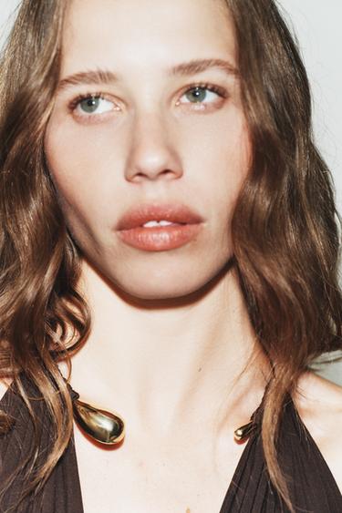 POLYAMIDE CHOKER BODYSUIT - Dark brown by Zara - Image 2