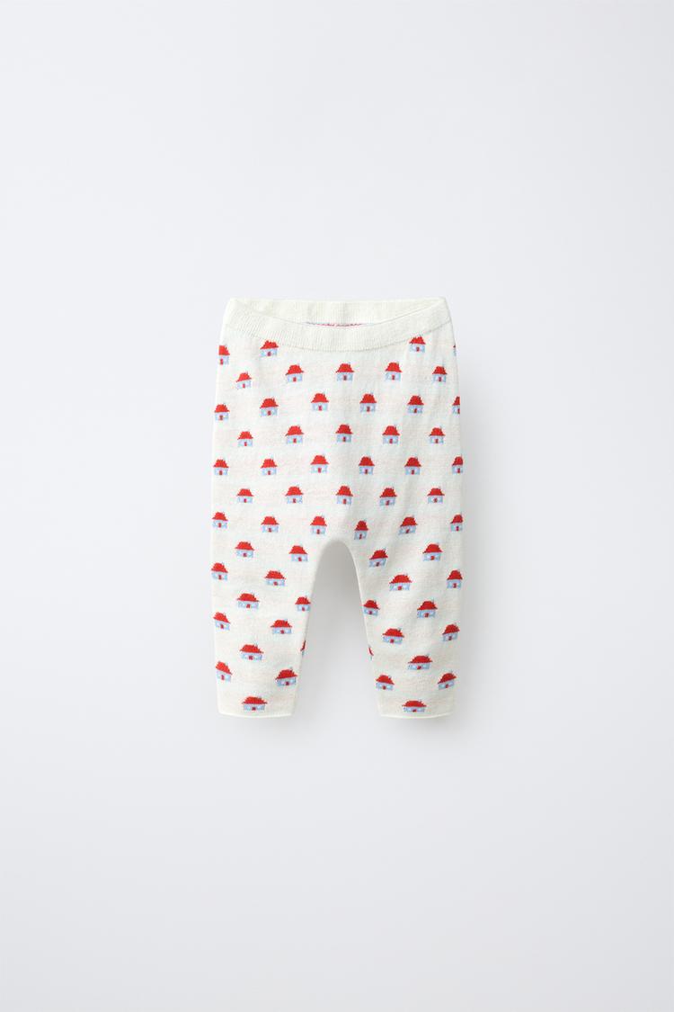 PANTALÓN DE PUNTO JACQUARD CON ESTAMPADO DE CASA 2